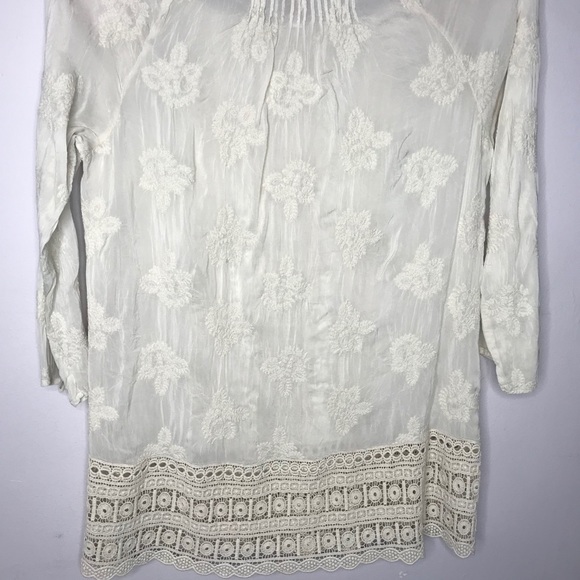Johnny Was rayon embroidered crochet tunic - Picture 16 of 16